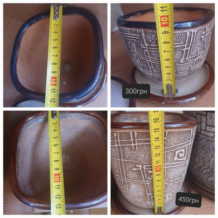 Горщик для квітів з червоної глини ручна робота