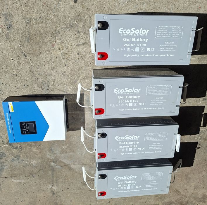 Kit baterias e inversor solar