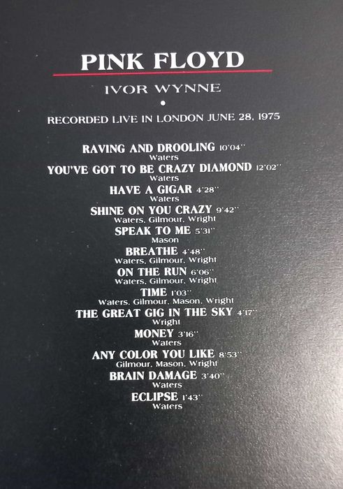 CD Pink Floyd - Ivor Wynne  -  edição rara