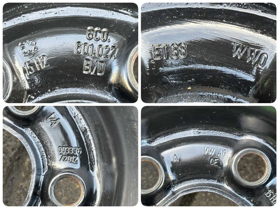 FELGI STAL STALOWE 15 Skoda Seat Audi VW 5x100 6J ET43 / ET38 ORG