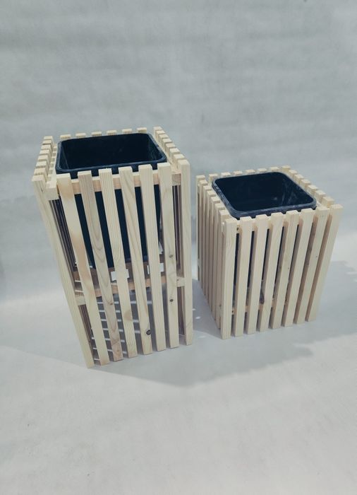 Donice ogrodowe drewniane lamelki