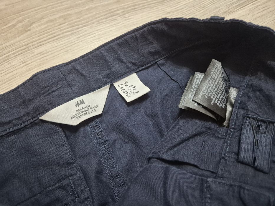 Spodnie chinos H&M granatowe r. 140