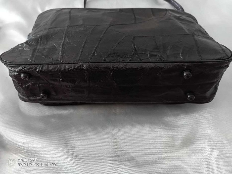 Сумка кожанная большая винтажная для авто + кошелек