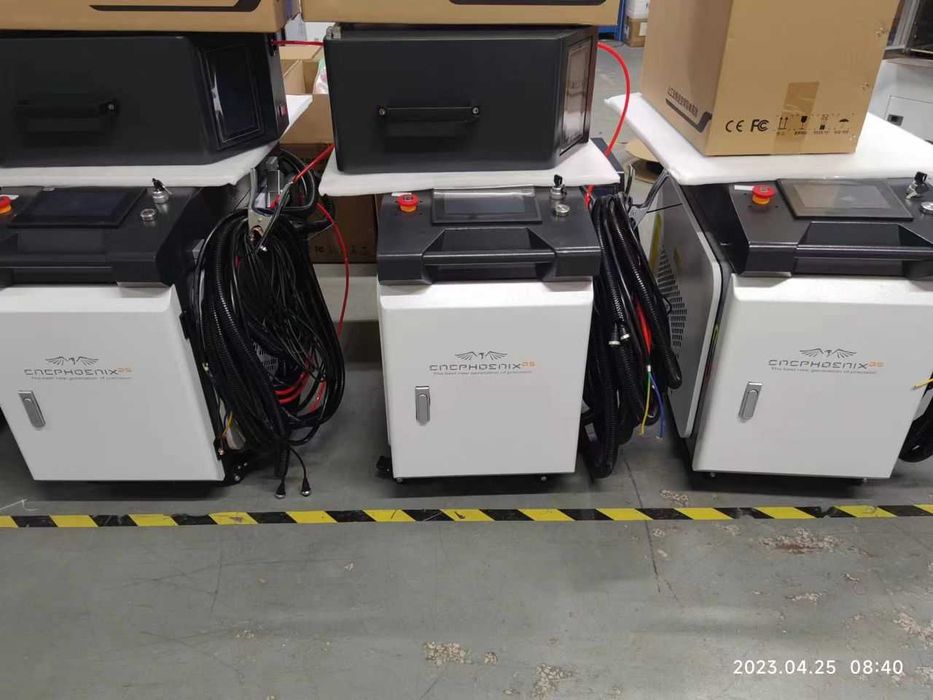 Máquina de soldadura a laser fibra 3 em 1