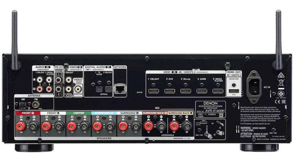 Sprzedam DENON AVR-X1400H 6x HDMI,Arc,Atmos,BLUETOOTH,WiFi,HDR,4K