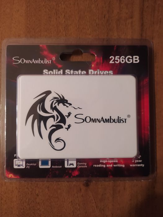 Новий SSD диск 256gb SomnAmbulist SATA lll 2.5'' 3D-NAND