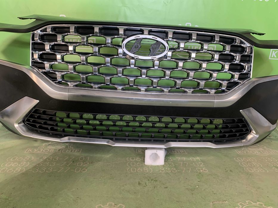 Передній бампер Hyundai Santa Fe 4, передний бампер Санта Фе 4 2021-2025 в зборі, решітка Hyundai Santa Fe, решетка Санта Фе 4, фара Santa Fe 4