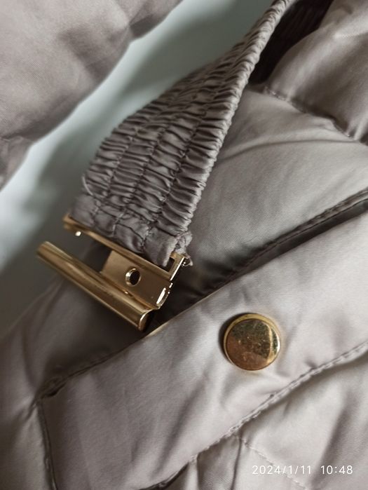 Puchowa (puch naturalny, pierze naturalne) krótka kurtka Zara rozm. S