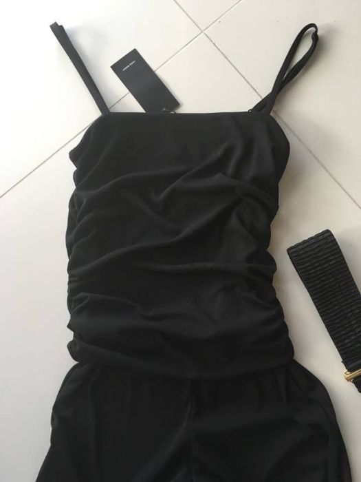 VERO MODA Zara czarny kombinezon XS/S NOWY + pasek
