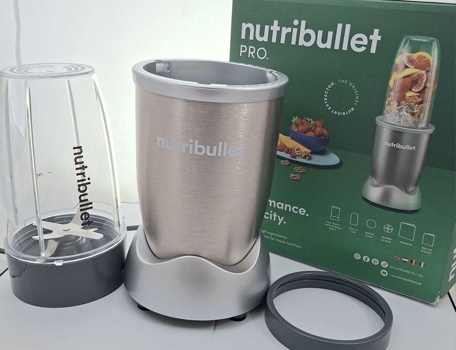Powystawowy Blender personalny NutriBullet Pro 900W | Srebrny | Zestaw z pudełkiem