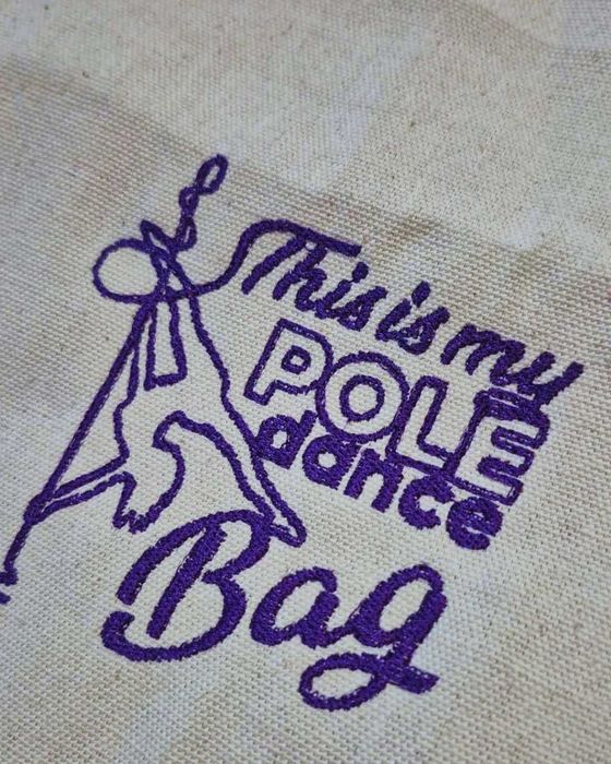 Torba na trening - POLE DANCE - haft handmade