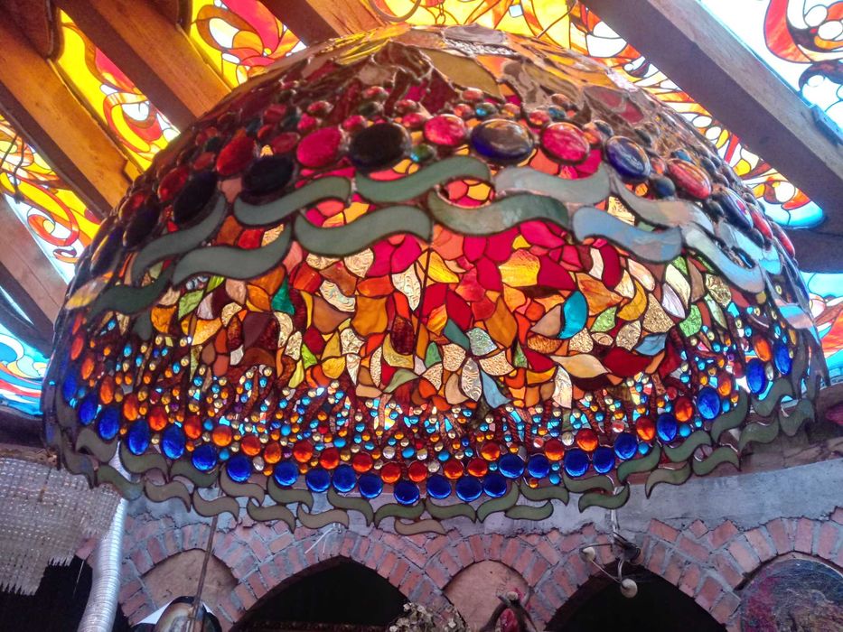 Lampa witrazowa wiszaca