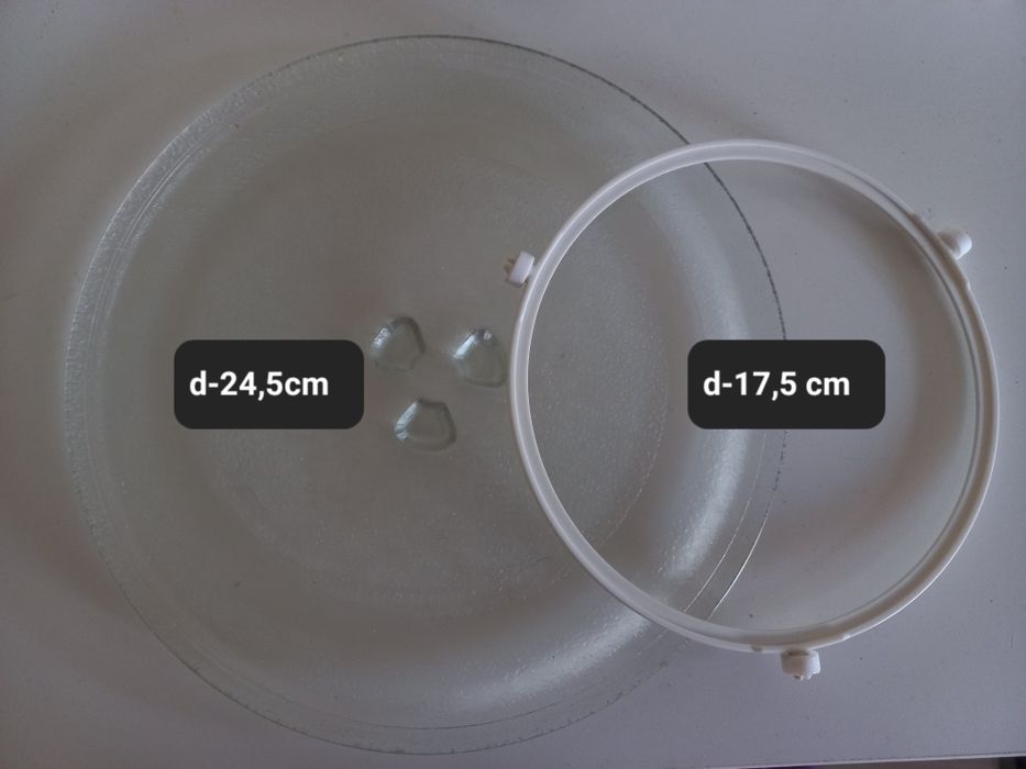 Prato e apoio de prato para microondas