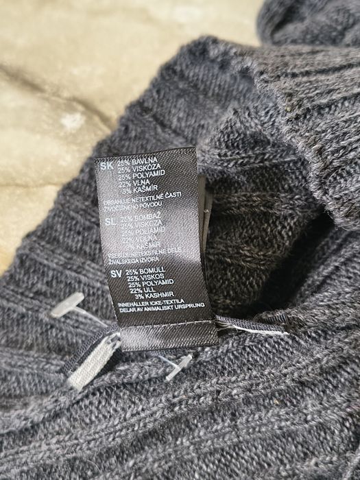 Брендовый серый вязаный снуд/шарф-хомут marc o polo