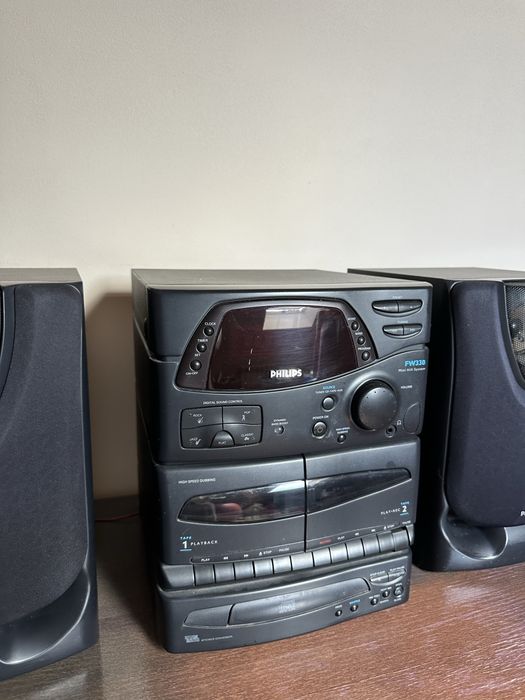 Philips FW330 Mini HiFi System Radio głośniki małe kolumny na kasety