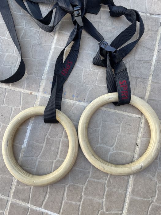 Argolas Olímpicas De Madeira Com Cintas