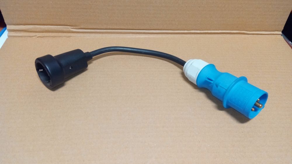Cabo adaptador de tomada para parques campismo, autocaravanas, etc
