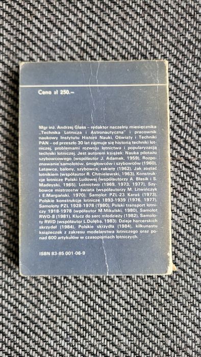 Książka Samoloty '85 Andrzej Glass