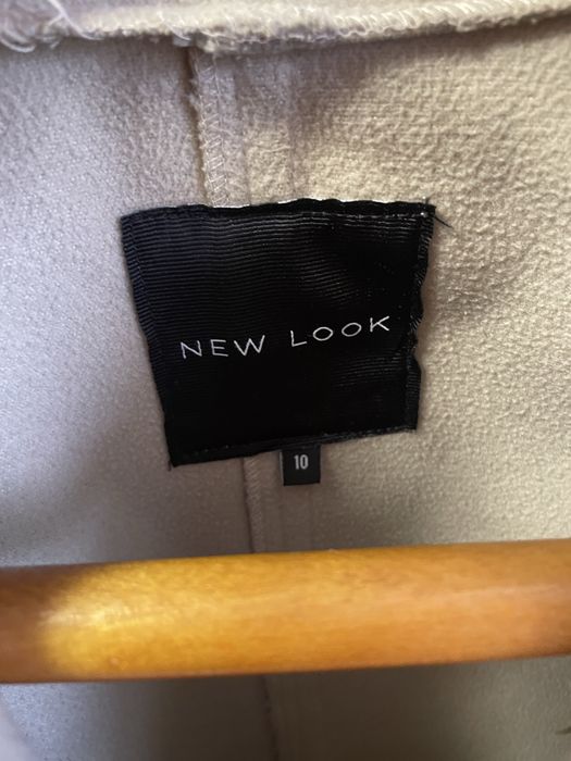 Пальто New Look бежеве/молочне, стан відмінний, розмір 10