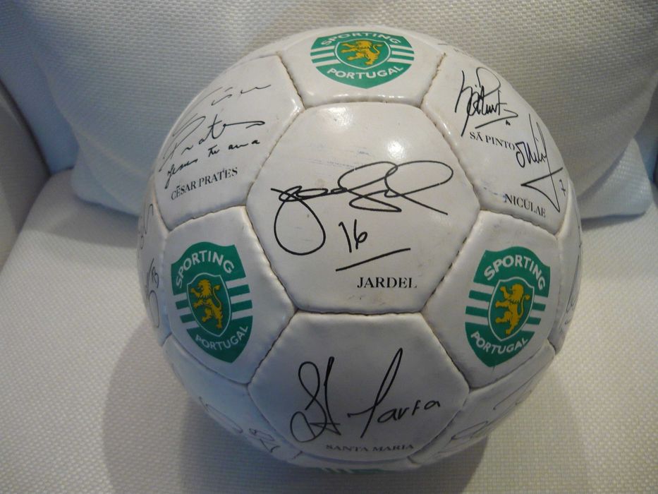Bola SCP Oficial - Autografo Cristiano Ronaldo 2002/03 Colecionadores