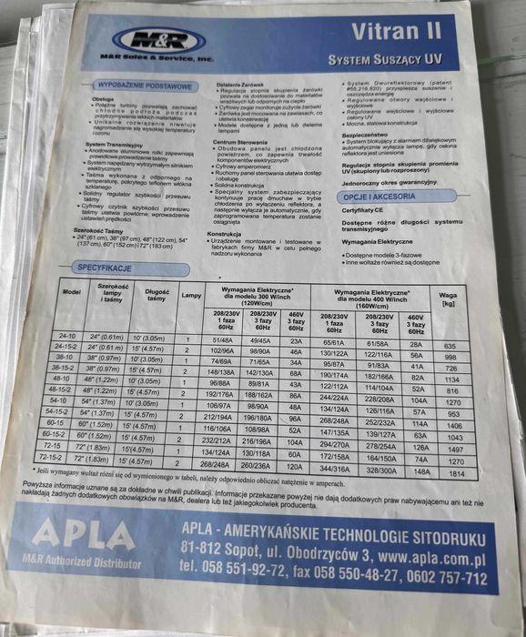 Tunel UV system susząco utrwalający