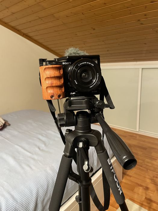 Sony ZV-E10+lente do kit+gaiola+tripé+filtro nd variavél