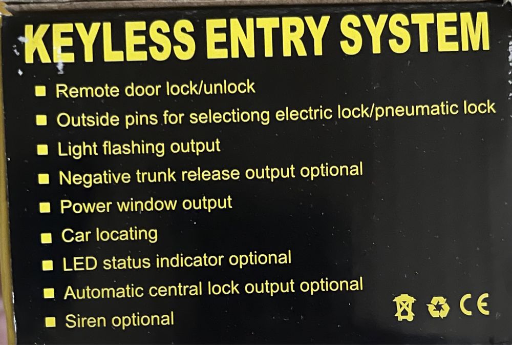 Sistema Fecho central a distância para adaptar com comando