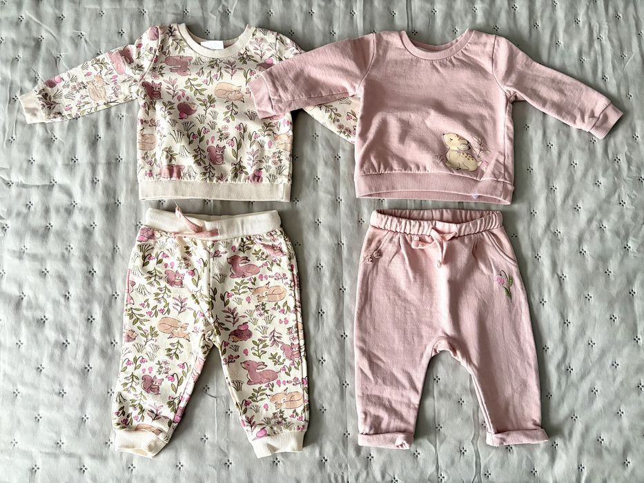 Dwa Komplety Dresy Dla Dziewczynki Nowe 74