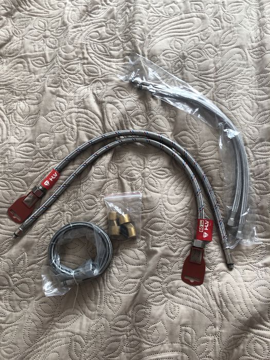 Сантехника подводки воды эксцентрики шланг для воды к смесителю в нерж