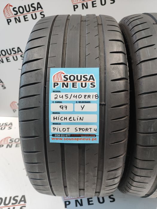 2 pneus semi novos 245-40R18 Michelin - Oferta dos Portes