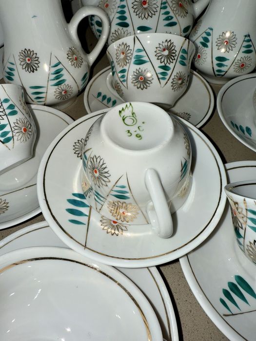 Фарфор ссср , чашки, блюдца, коростень