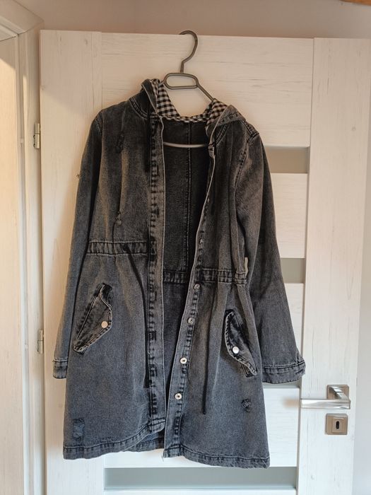 Kurtka jeansowa czarna 36/38