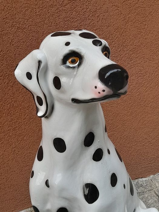 CÃO de Loiça Dálmata Grande 80 cm - cerâmica feito em PORTUGAL novo