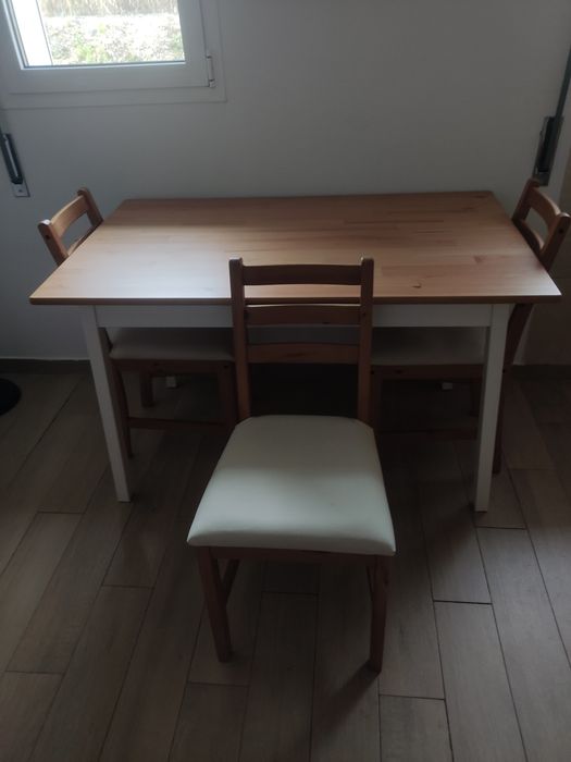 Mesa Pinntorp e 5 Cadeiras Lerhamn IKEA