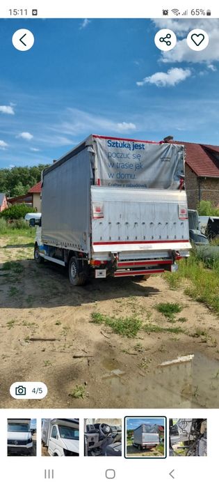 Vw Crafter plandeka z winda