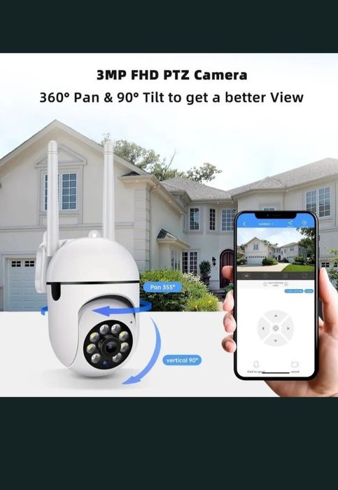 Wi-Fi камера 360°  з нічним баченням і датчиком руху | Нова
