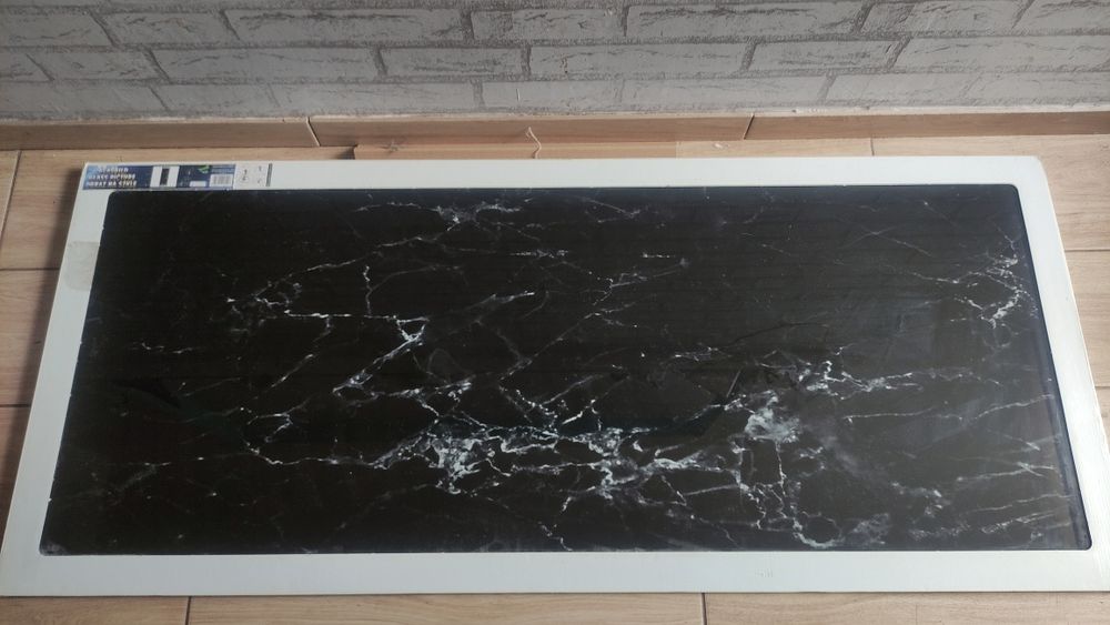 Obraz na szkle 125x50 czarny marmur