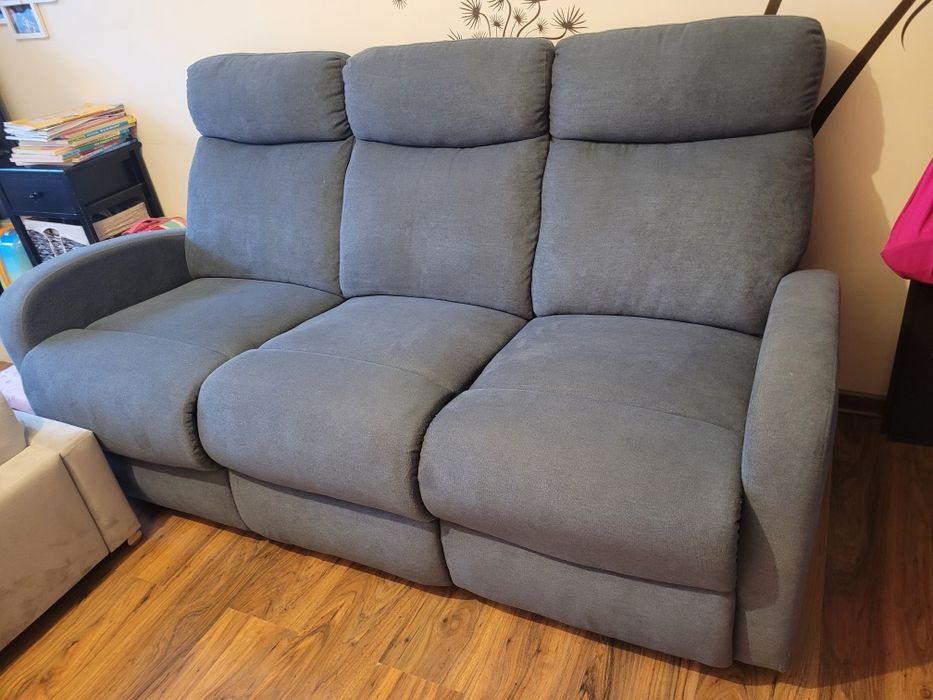Kanapa z funkcją relaks Sofa OSLO 3S, 3S ciemny popiel - Halmar