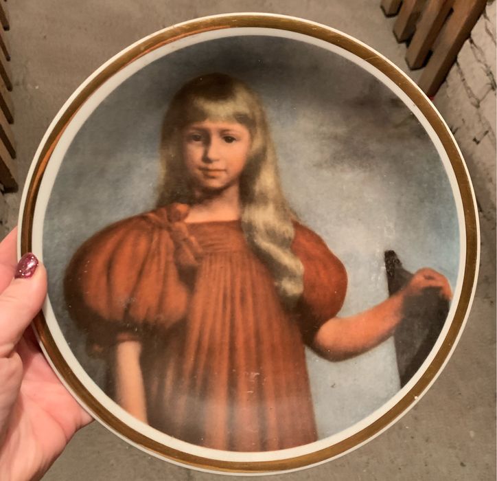 Talerz dekoracyjny patera na ścianę porcelana wałbrzych prl