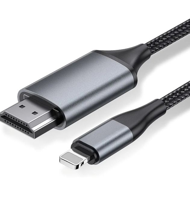 Kabel HDMI do telefonu, kabel konwertera HDMI 2,0 m, iPhone/iPad/iPod