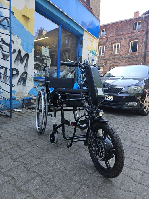 Przystawka rowerowa elektryczna wraz z wózkiem GTM - nowy zestaw