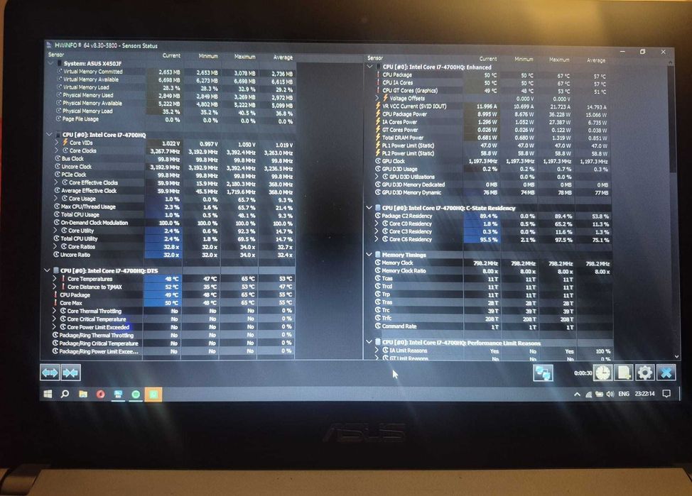 ASUS X450JF Core i7-4700HQ NVIDIA GT745M 8GB SSD