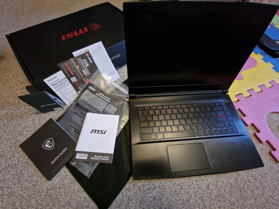 MSI i7-10750H RTX 3060 6GB 16GB RAM 512SSD 144Hz Игровой ноутбук в хорошем состоянии,  обслужен, есть  коробка и документы