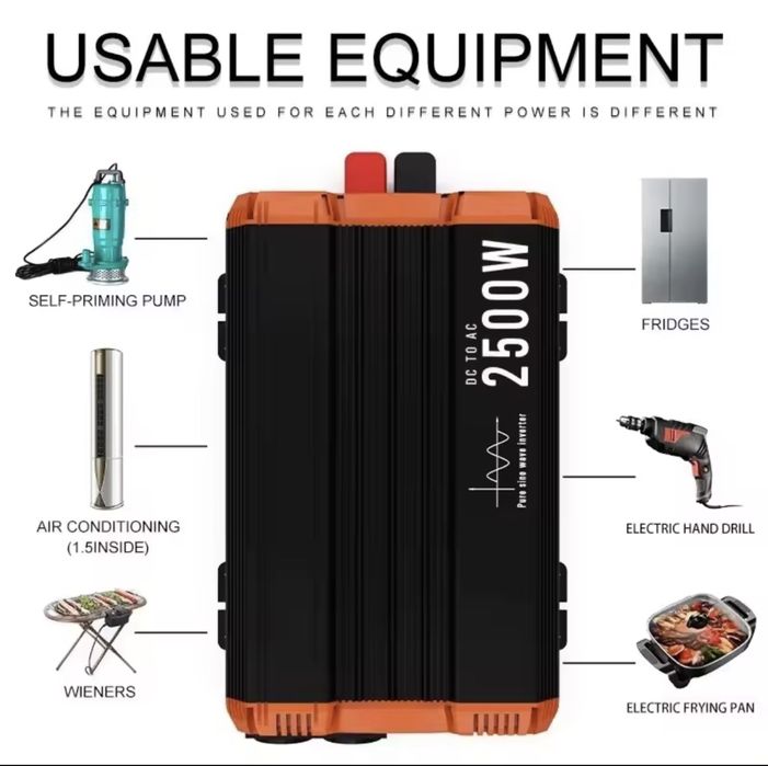 Инвертор преобразователь fchao 12 в 2000вт , 2500вт , 3000вт