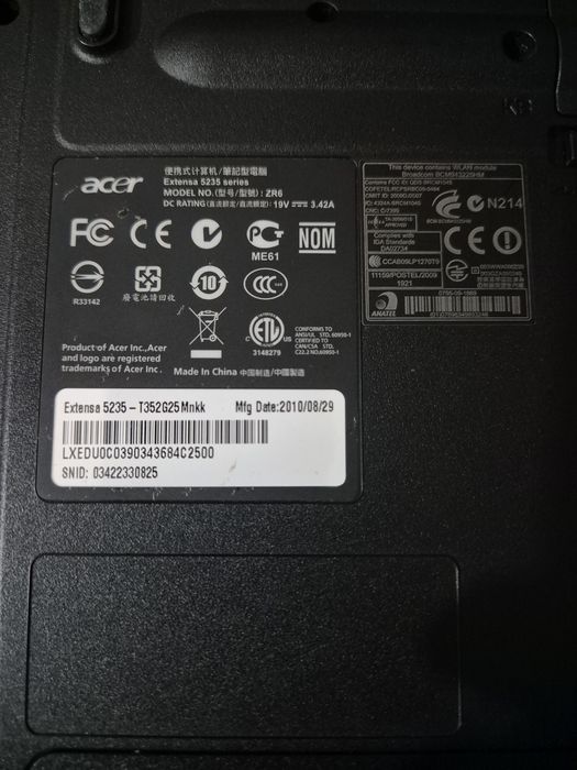 Ноутбук Acer Extensa 5235, 2 GB RAM, 232 GB