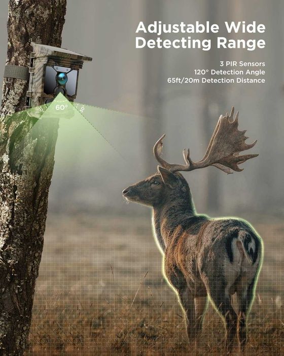 CEYOMUR 4K kamera z noktowizorem, fotopułapka z kartą pamięci 32GB