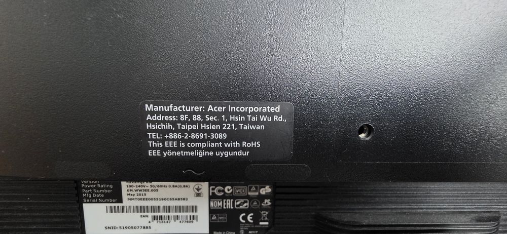 Monitor acer Model K222HQL