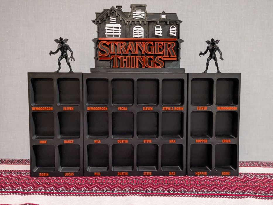 Підставка для фігурок дивні дива (stranger things)3D друк