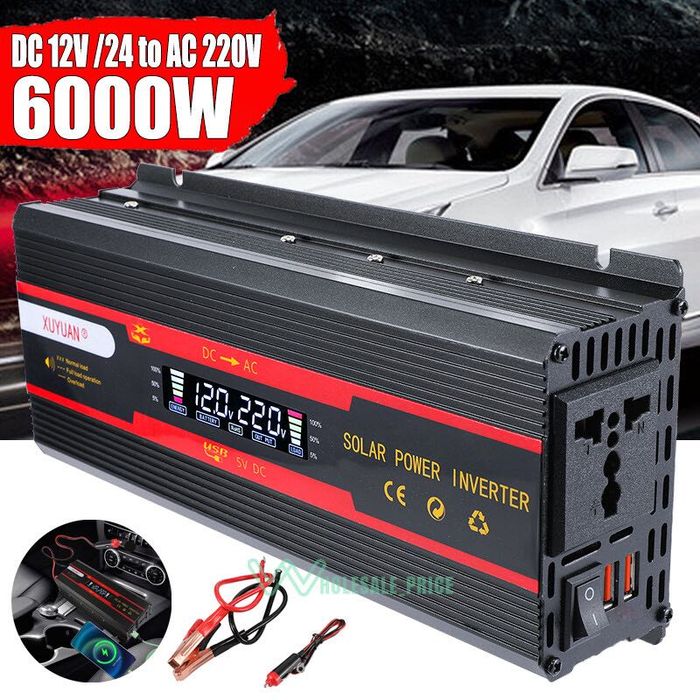 Інвертор 6000 Вт з чистою синусуідой 12 В/ 24 В  220 В