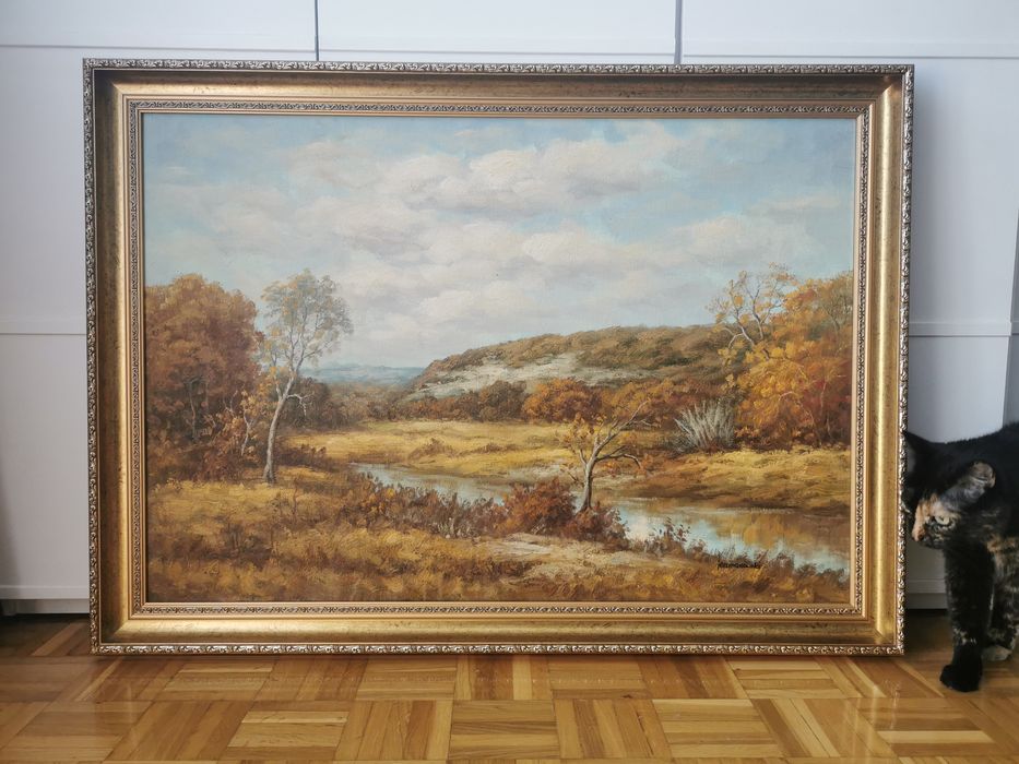 Obraz duży pejzaż z ramą